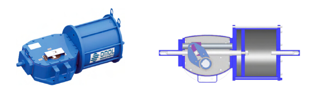 輸出力矩最大的重型氣動執(zhí)行器，主要應用在石油石化領域